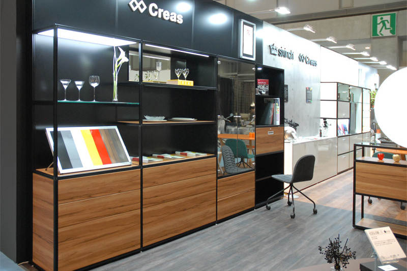 店舗什器 ガラスショーケース システム什器 Interior Lifestyle Tokyo18 Creas 展示内容